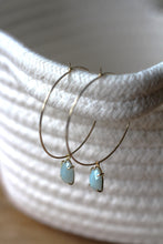 Lade das Bild in den Galerie-Viewer, OHRRINGE POPPY VERGOLDET AMAZONIT