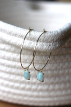 Lade das Bild in den Galerie-Viewer, OHRRINGE POPPY VERGOLDET AMAZONIT