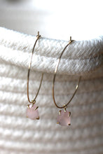 Lade das Bild in den Galerie-Viewer, OHRRINGE POPPY VERGOLDET ROSENQUARZ
