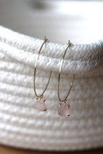 Lade das Bild in den Galerie-Viewer, OHRRINGE POPPY VERGOLDET ROSENQUARZ