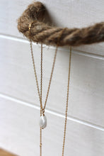 Lade das Bild in den Galerie-Viewer, KETTE BERGKRISTALL TROPFEN VERGOLDET