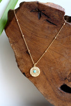 Lade das Bild in den Galerie-Viewer, KETTE EVIL EYE CHARM TÜRKIS VERGOLDET