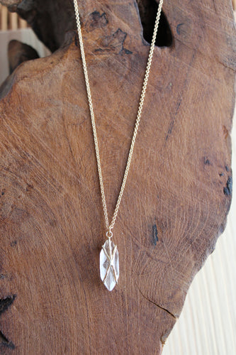 Goldschmuck Halskette Kristall im Boho Stil