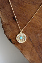 Lade das Bild in den Galerie-Viewer, KETTE EVIL EYE CHARM TÜRKIS VERGOLDET
