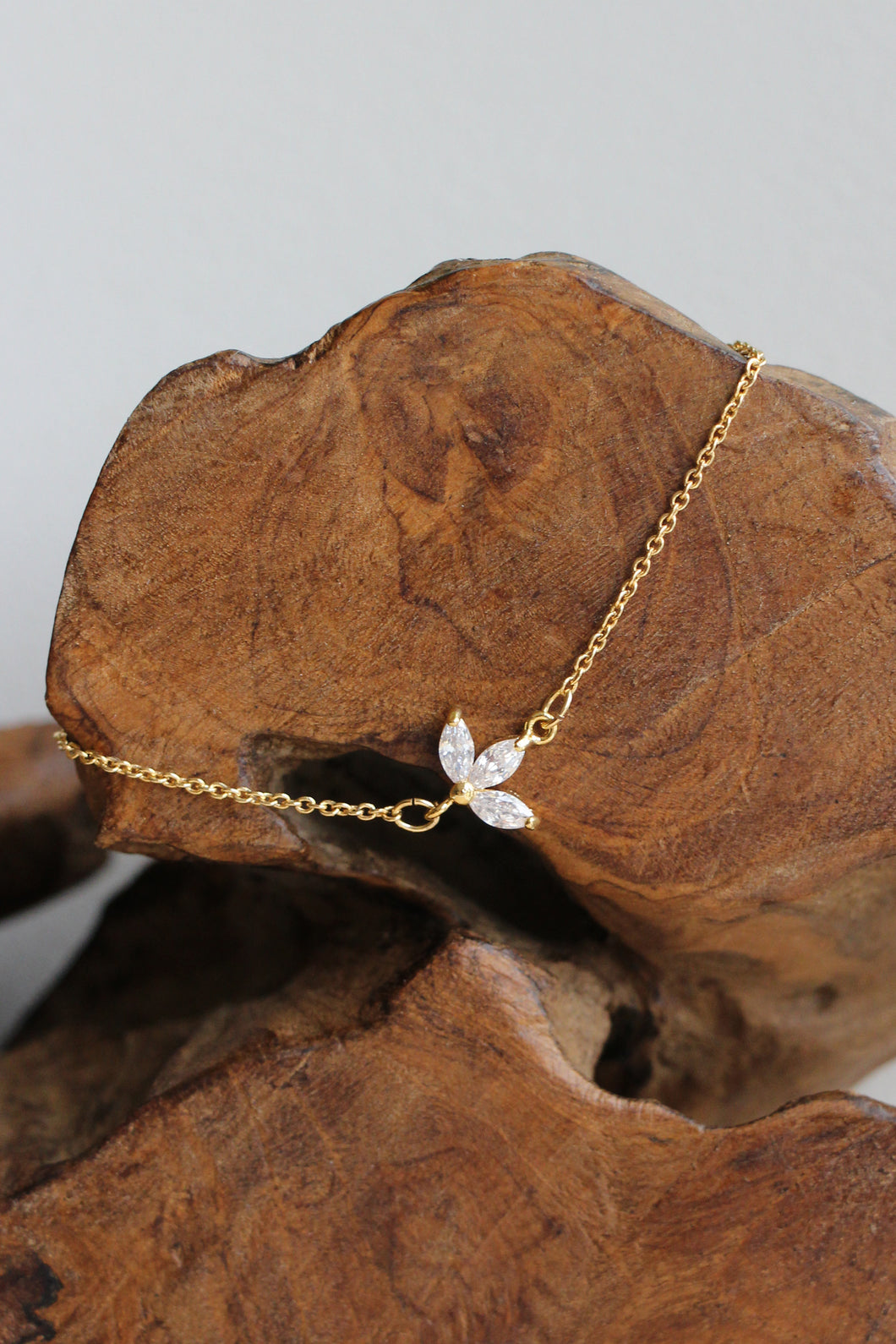 ARMBAND 'CRYSTAL' VERGOLDET